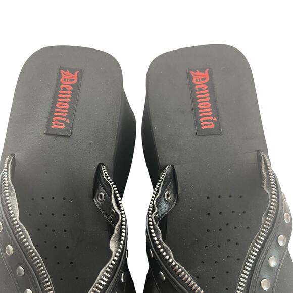 Demonia FUNN-33 Platform Black Sandals - Picture 6 of 14
